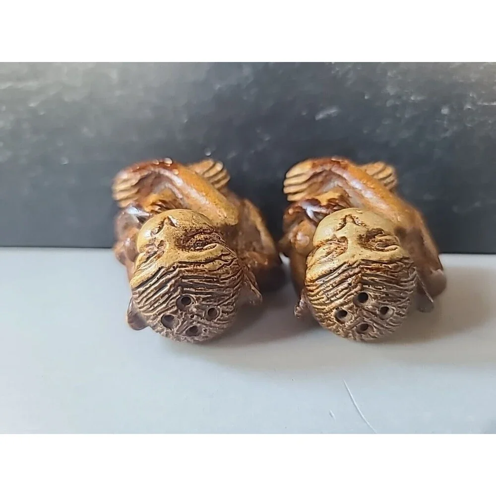 Vintage Monkey Salt And Pepper Shakers, READ
